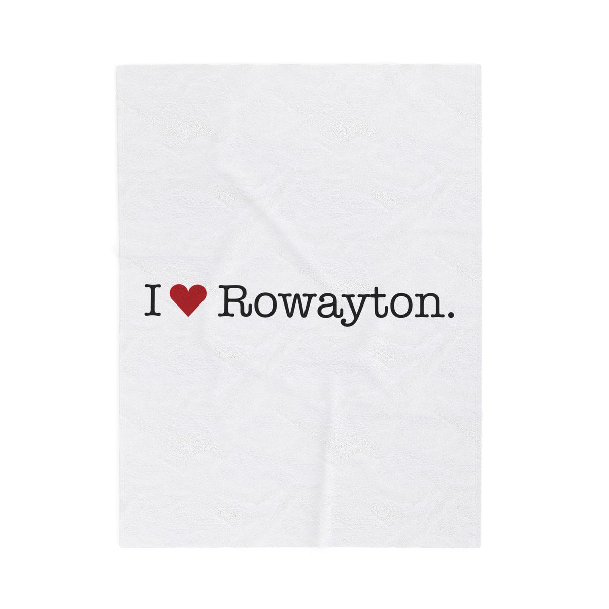 I Heart Rowayton. Velveteen Plush Blanket