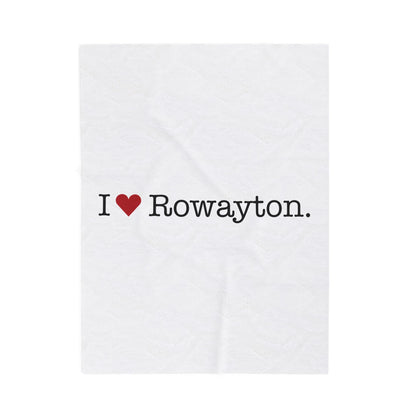 I Heart Rowayton. Velveteen Plush Blanket
