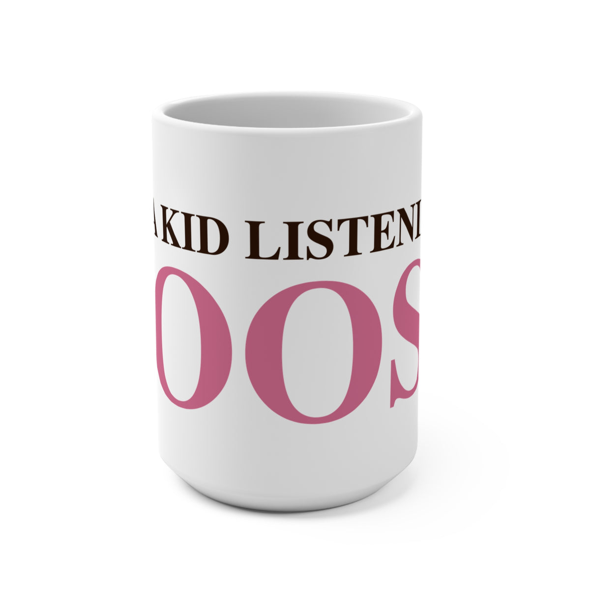 Just a kid listening to Goose - Pink & Espresso Mug 15oz