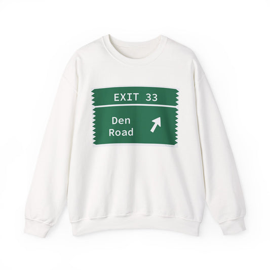 Vintage Merritt Parkway Exit 33 Sign Unisex Heavy Blend™ Crewneck Sweatshirt