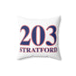 203 Stratford Red White & Blue Spun Polyester Square Pillow