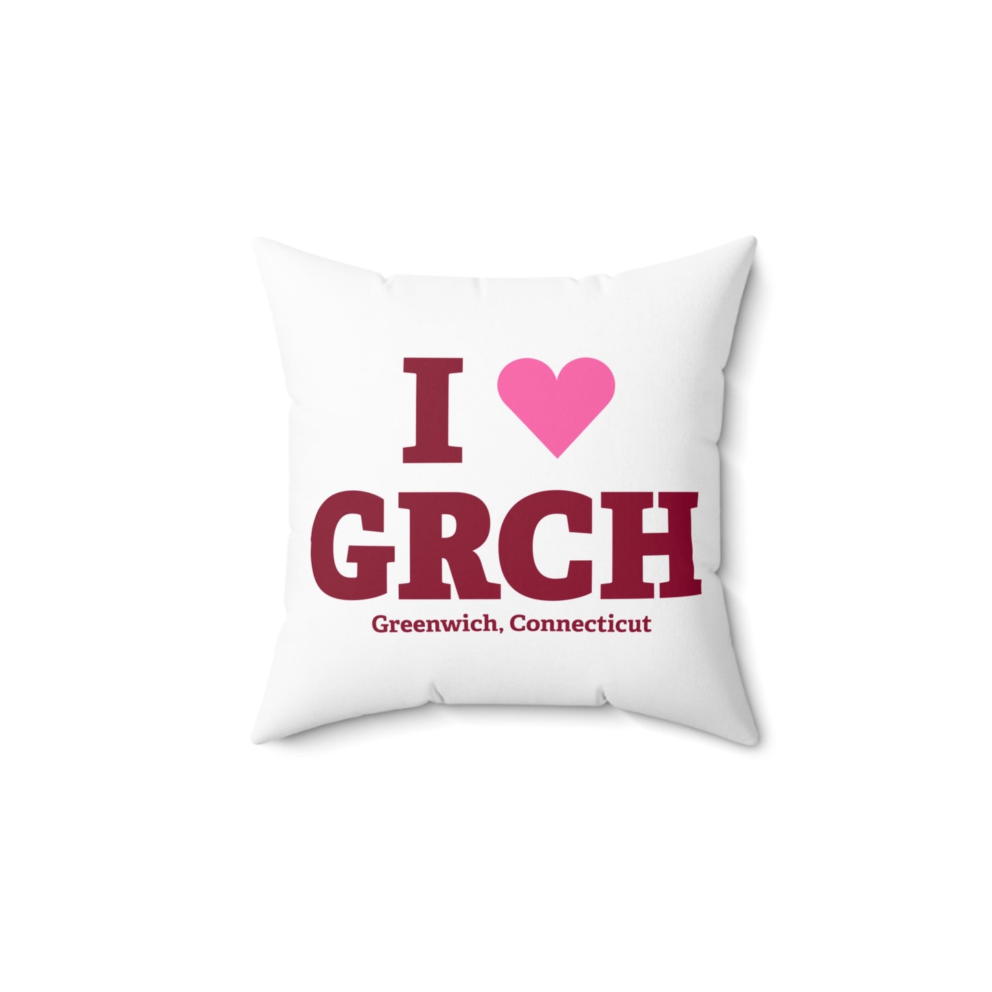 I Heart GRCH Spun Polyester Square Pillow