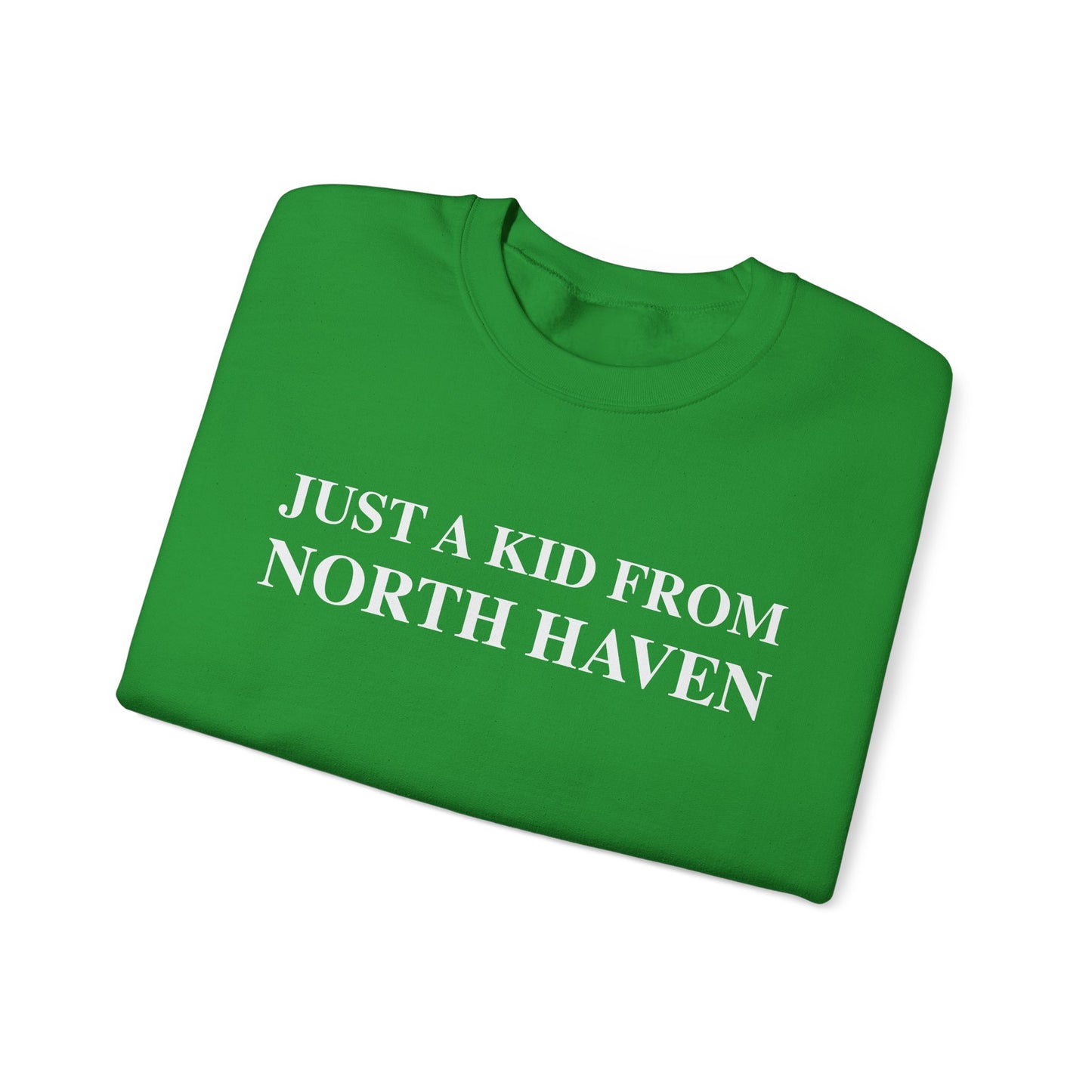 Just a kid from North Haven Unisex Heavy Blend™ Crewneck Sweatshirt