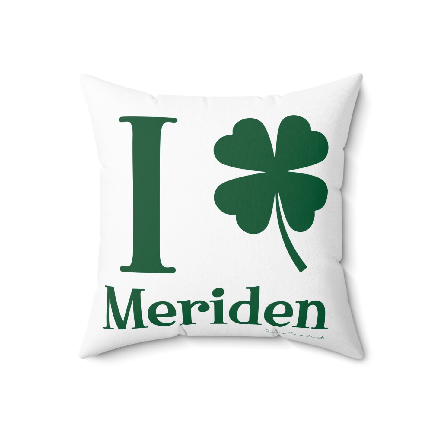 I Clover Meriden Spun Polyester Square Pillow