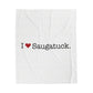 I Heart Saugatuck. Velveteen Plush Blanket