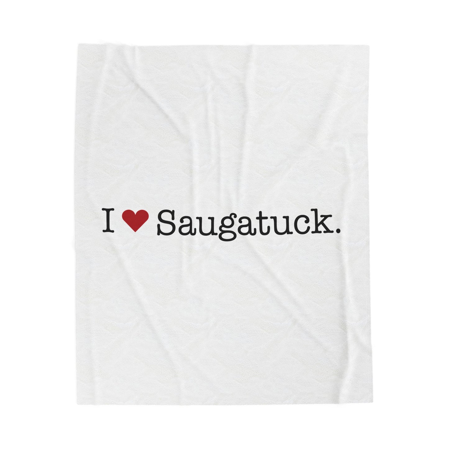 I Heart Saugatuck. Velveteen Plush Blanket
