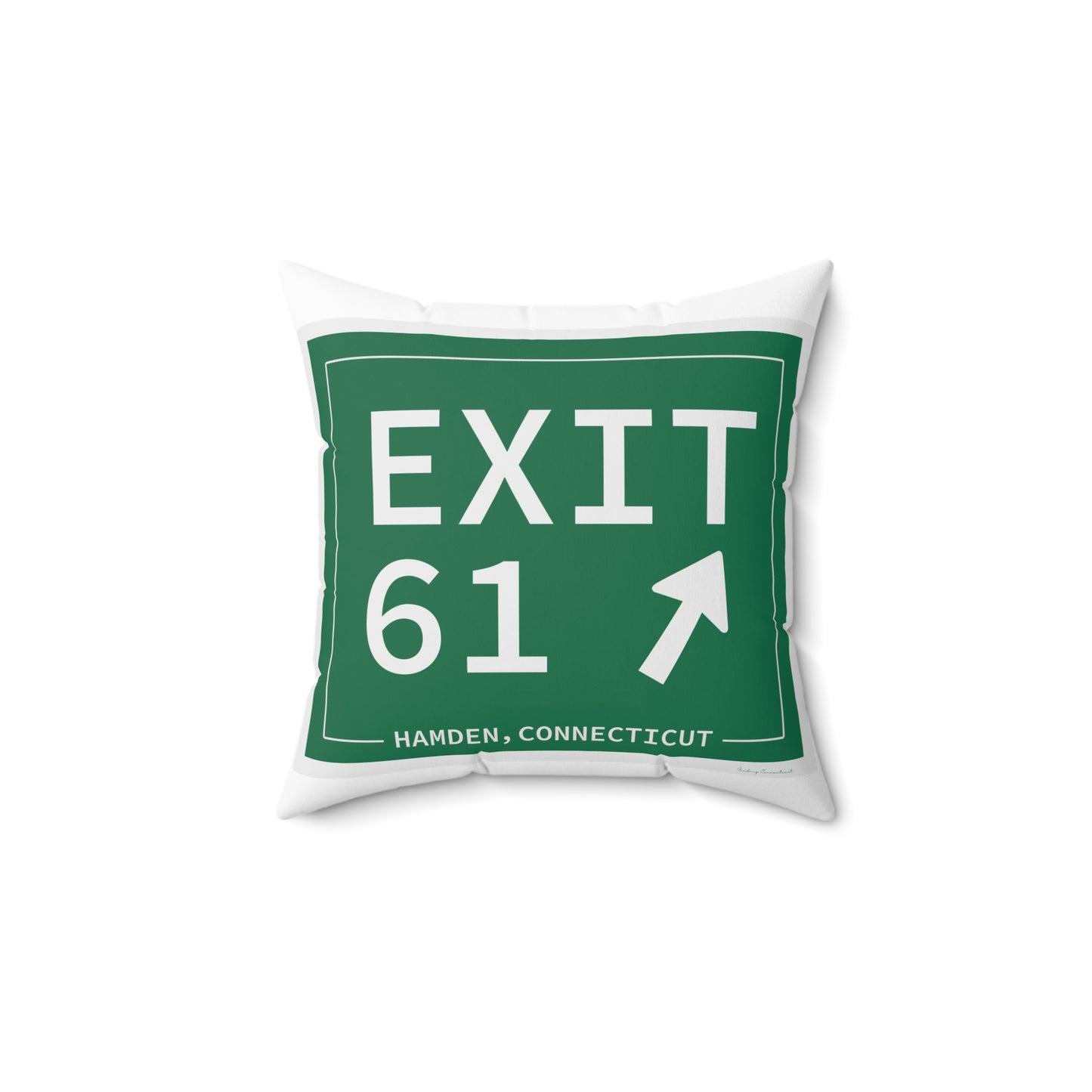 Vintage Exit 61 WCP Sign Spun Polyester Square Pillow