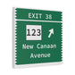 Vintage Merritt Parkway Exit 38 Sign Matte Canvas, Stretched, 1.25"