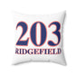 203 Ridgefield Red White & Blue Spun Polyester Square Pillow