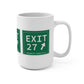Vintage Exit 27 Merritt Parkway Sign Mug 15oz