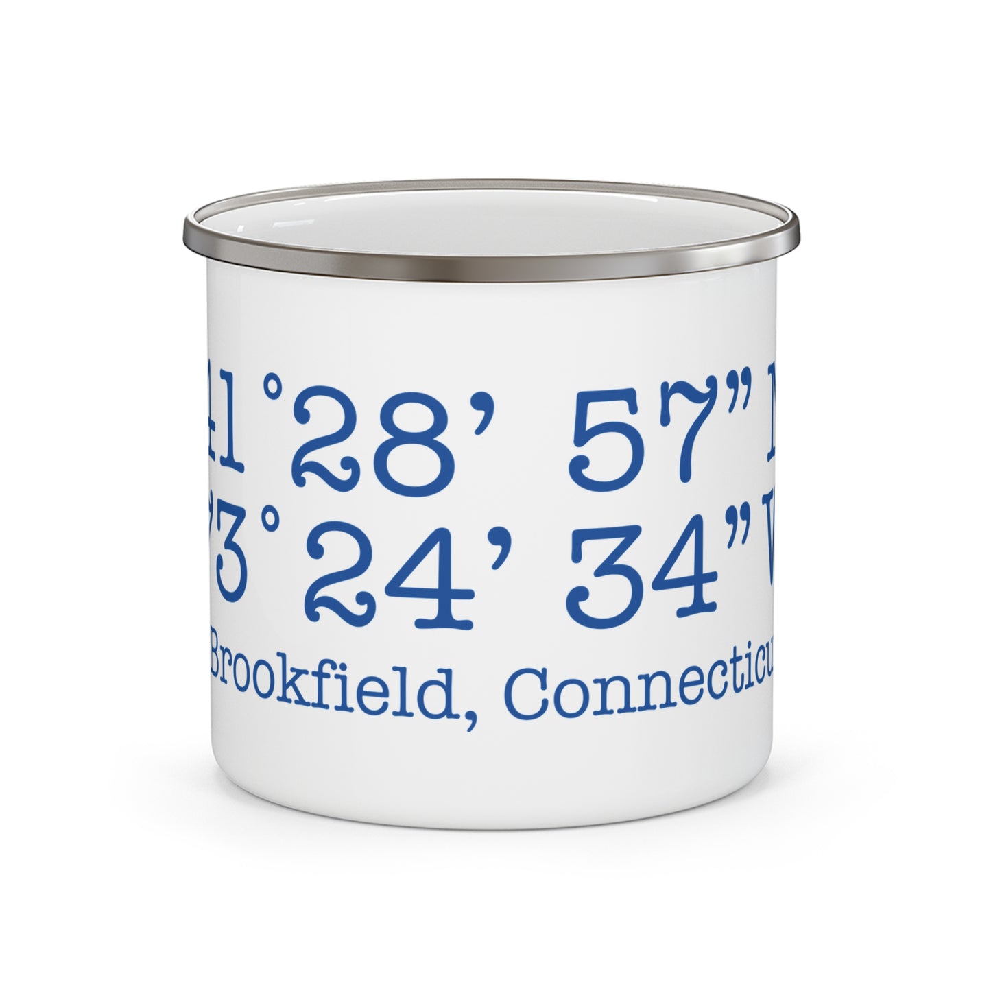Brookfield Coordinates Enamel Camping Mug