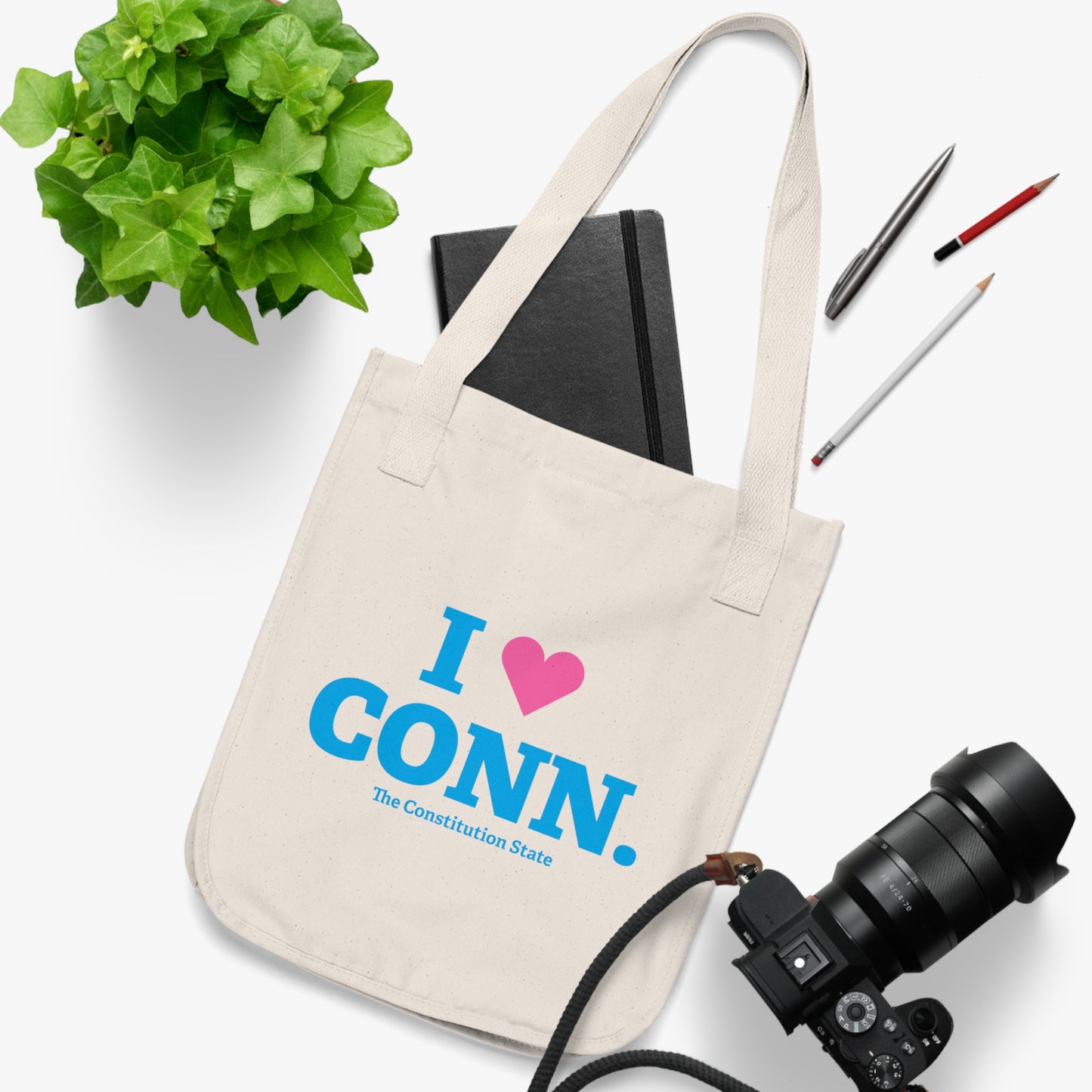 I Heart CONN. Organic Canvas Tote Bag
