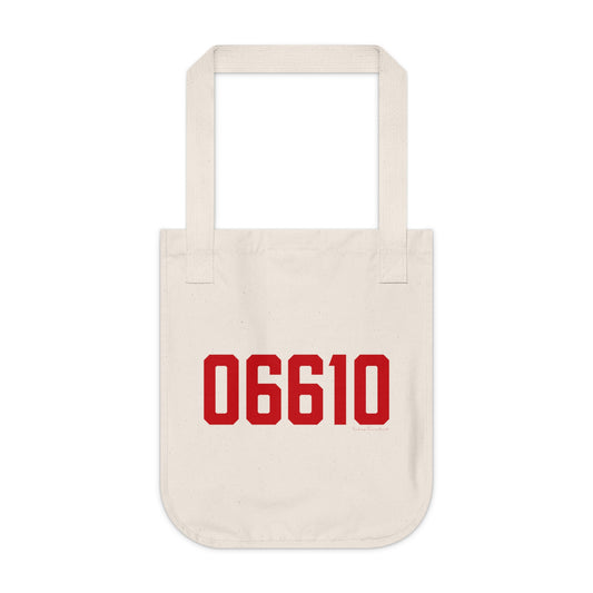 06610  Bridgeport Connecticut Zip Code Organic Canvas Tote Bag