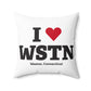 I Heart WSTN Spun Polyester Square Pillow
