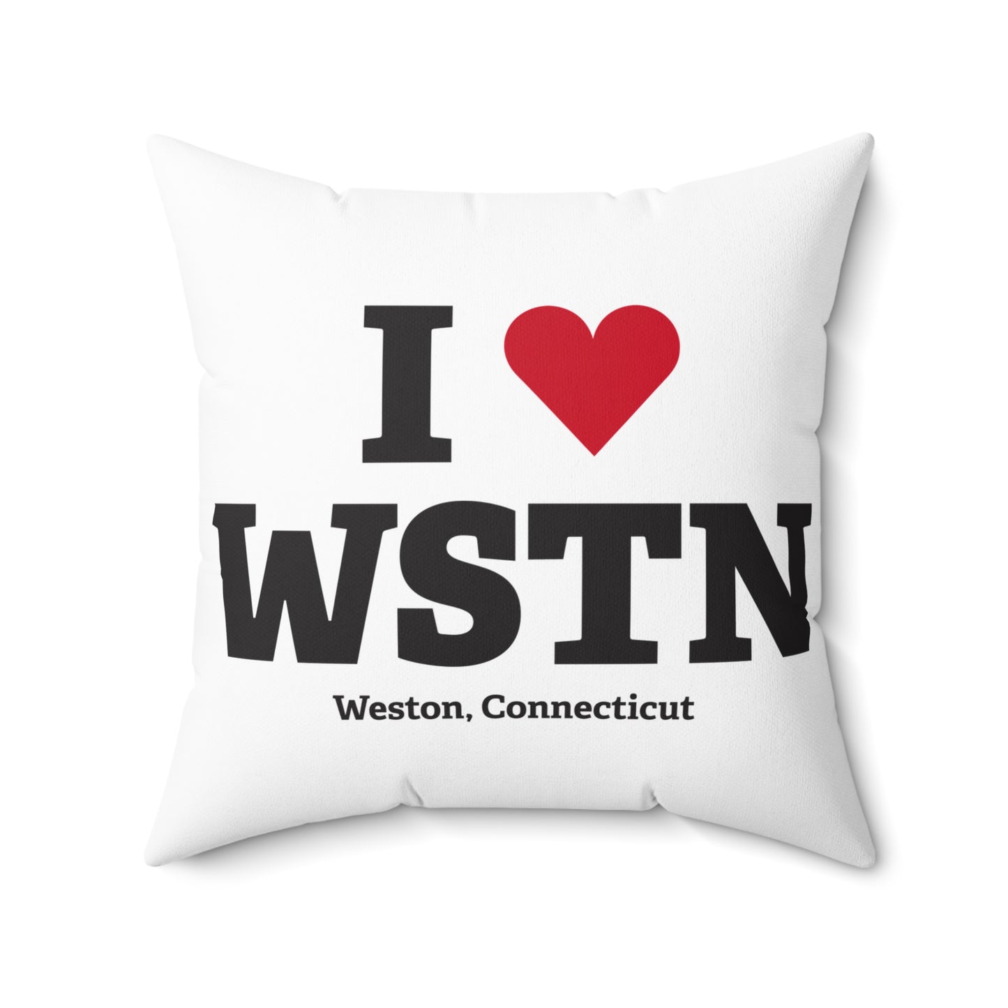 I Heart WSTN Spun Polyester Square Pillow