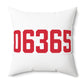 06365 Preston Connecticut Zip Code Spun Polyester Square Pillow
