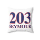 203 Seymour Red White & Blue Spun Polyester Square Pillow