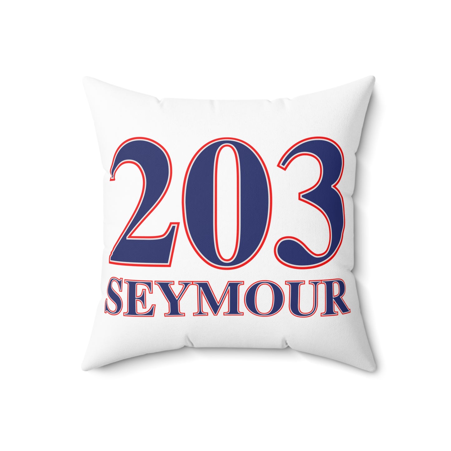 203 Seymour Red White & Blue Spun Polyester Square Pillow