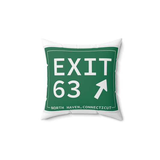 Vintage Exit 63 WCP Sign Spun Polyester Square Pillow