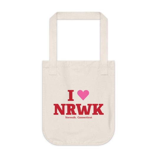 I Heart NRWK Organic Canvas Tote Bag