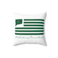 Middlebury Connecticut St. Patrick’s Day Flag Spun Polyester Square Pillow