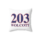 203 Wolcott Red White & Blue Spun Polyester Square Pillow