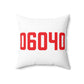 06040 Manchester Connecticut Zip Code  Polyester Square Pillow
