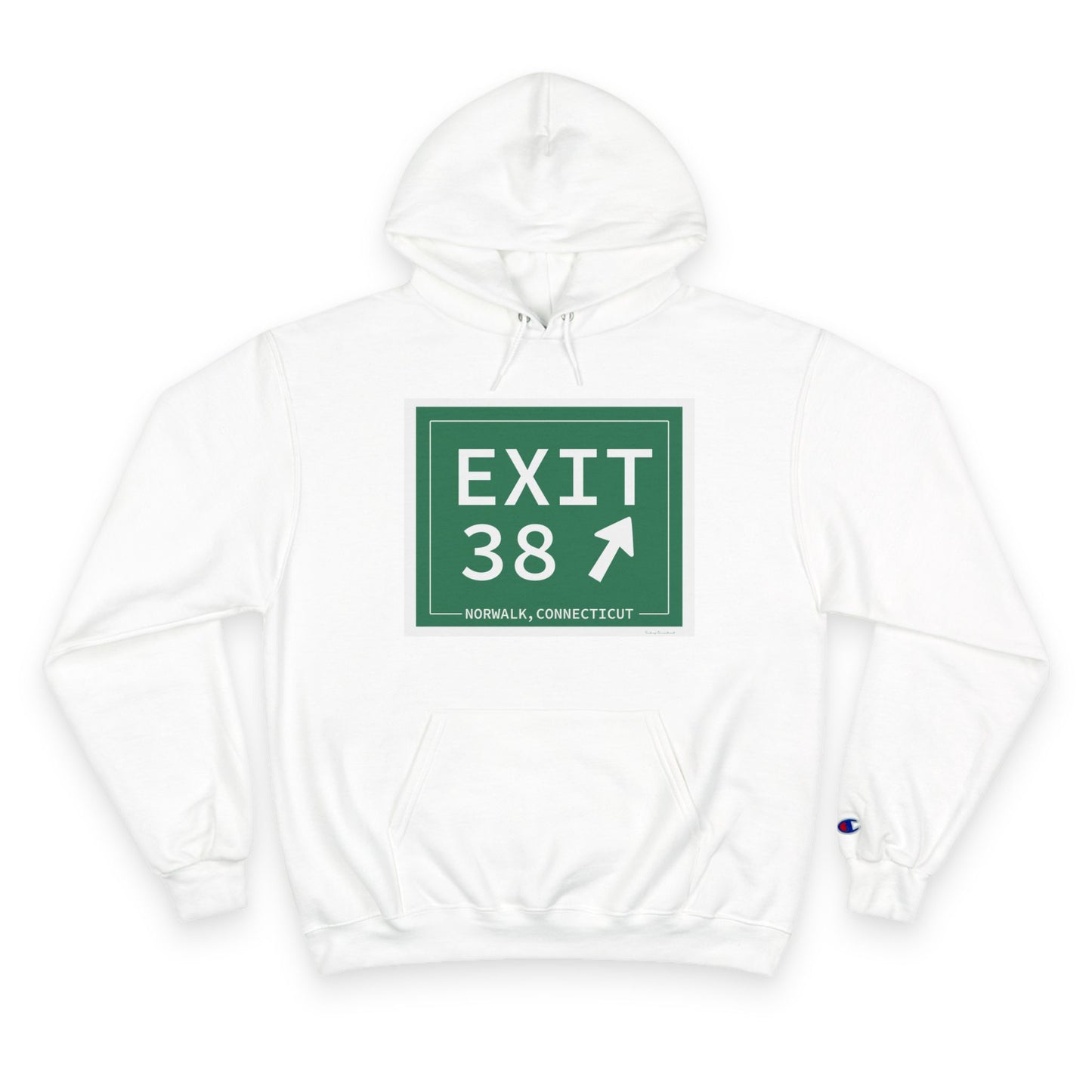 Vintage Exit 38 Merritt Parkway Sign Champion Hoodie