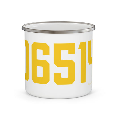 06514 Hamden Connecticut Zip Code Enamel Camping Mug