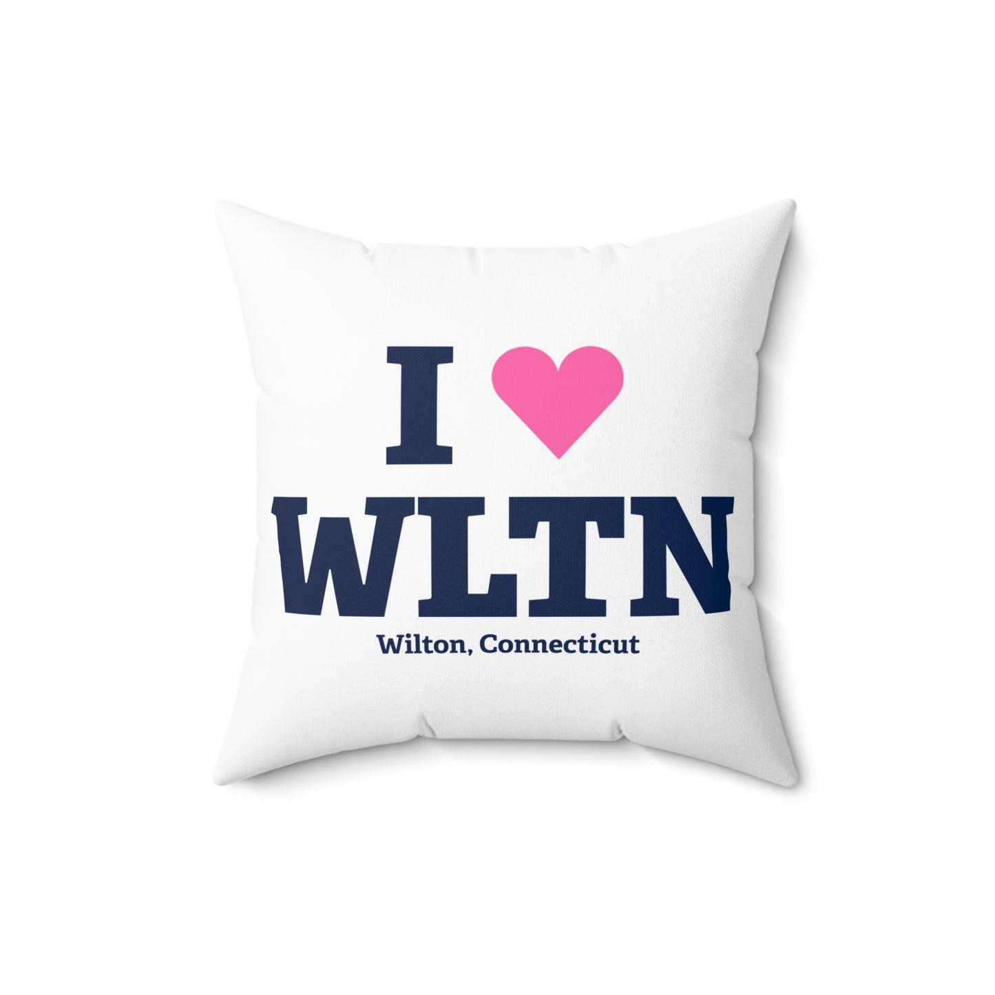 I Heart WLTN Spun Polyester Square Pillow
