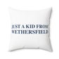 Just a kid from Wethersfield Polyester Square Pillow