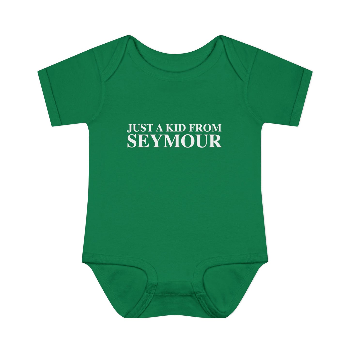 Just a kid from Seymour Infant Baby Rib Bodysuit