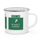 Vintage WCP Exit 62 Sign Enamel Camping Mug