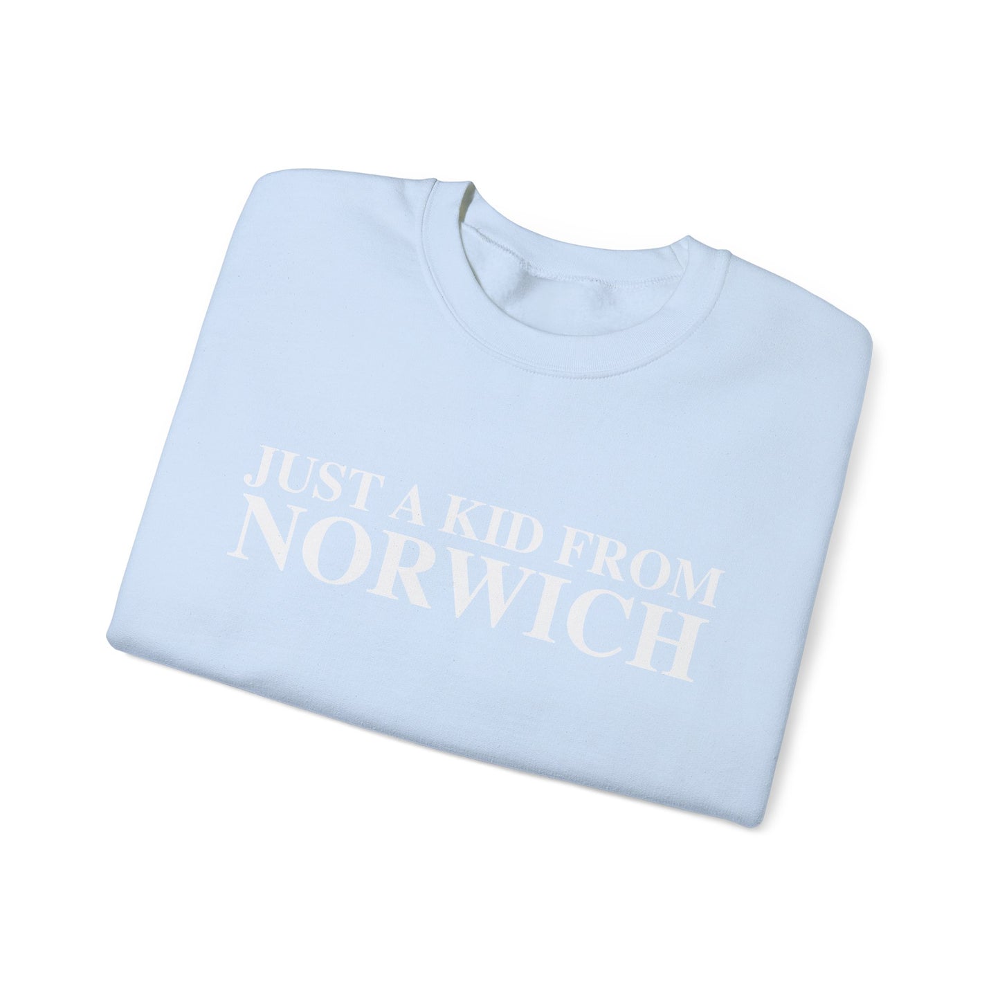 Just a kid from Norwich Unisex Heavy Blend™ Crewneck Sweatshirt