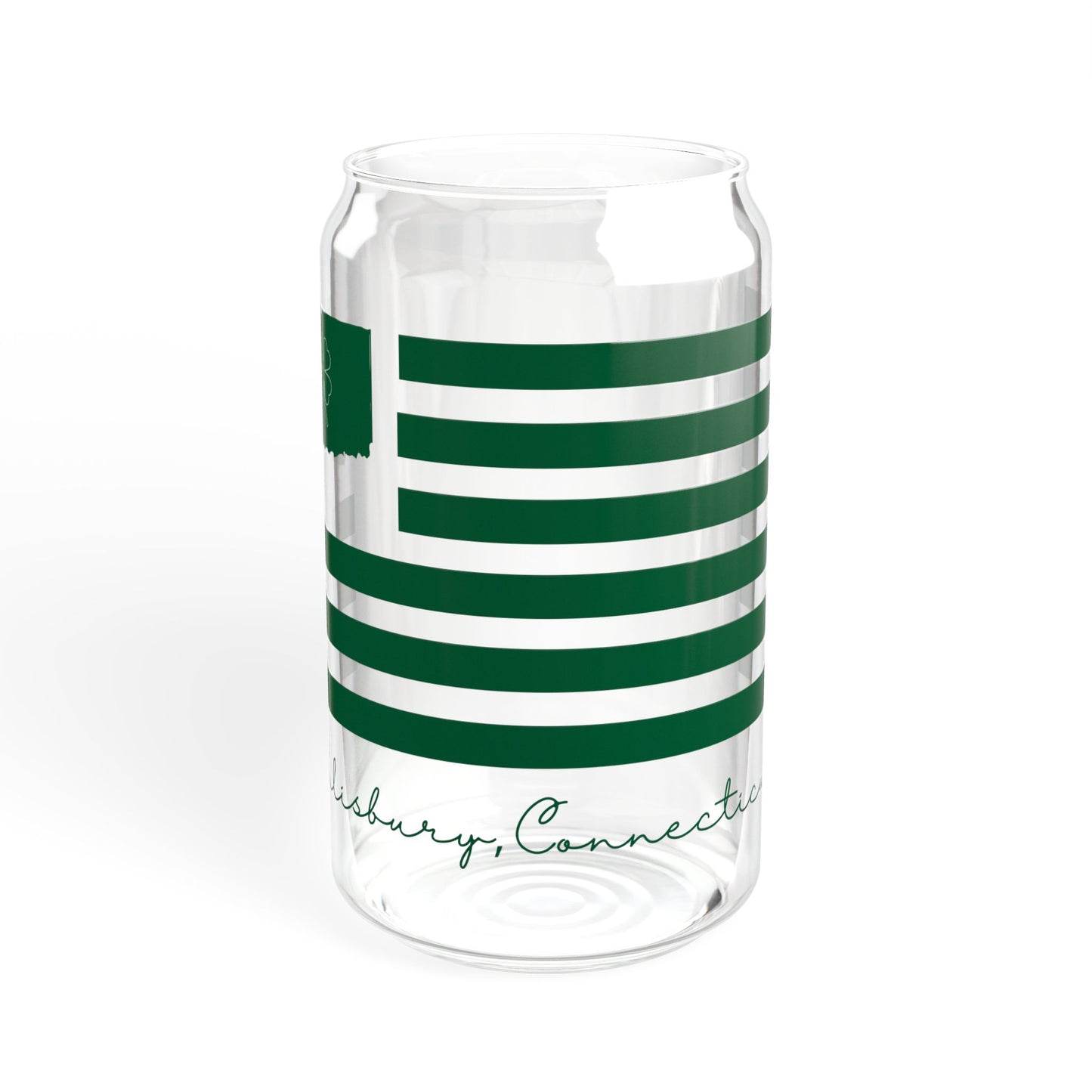 Salisbury Connecticut St. Patrick’s Day Flag Sipper Glass, 16oz