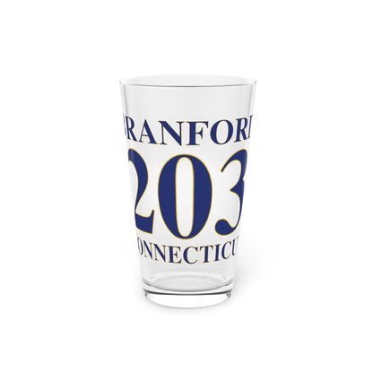 Branford 203 Connecticut Pint Glass, 16oz