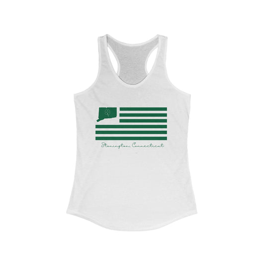 Stonington Connecticut St Patrick’s Day Flag Women's Ideal Racerback Tank Top