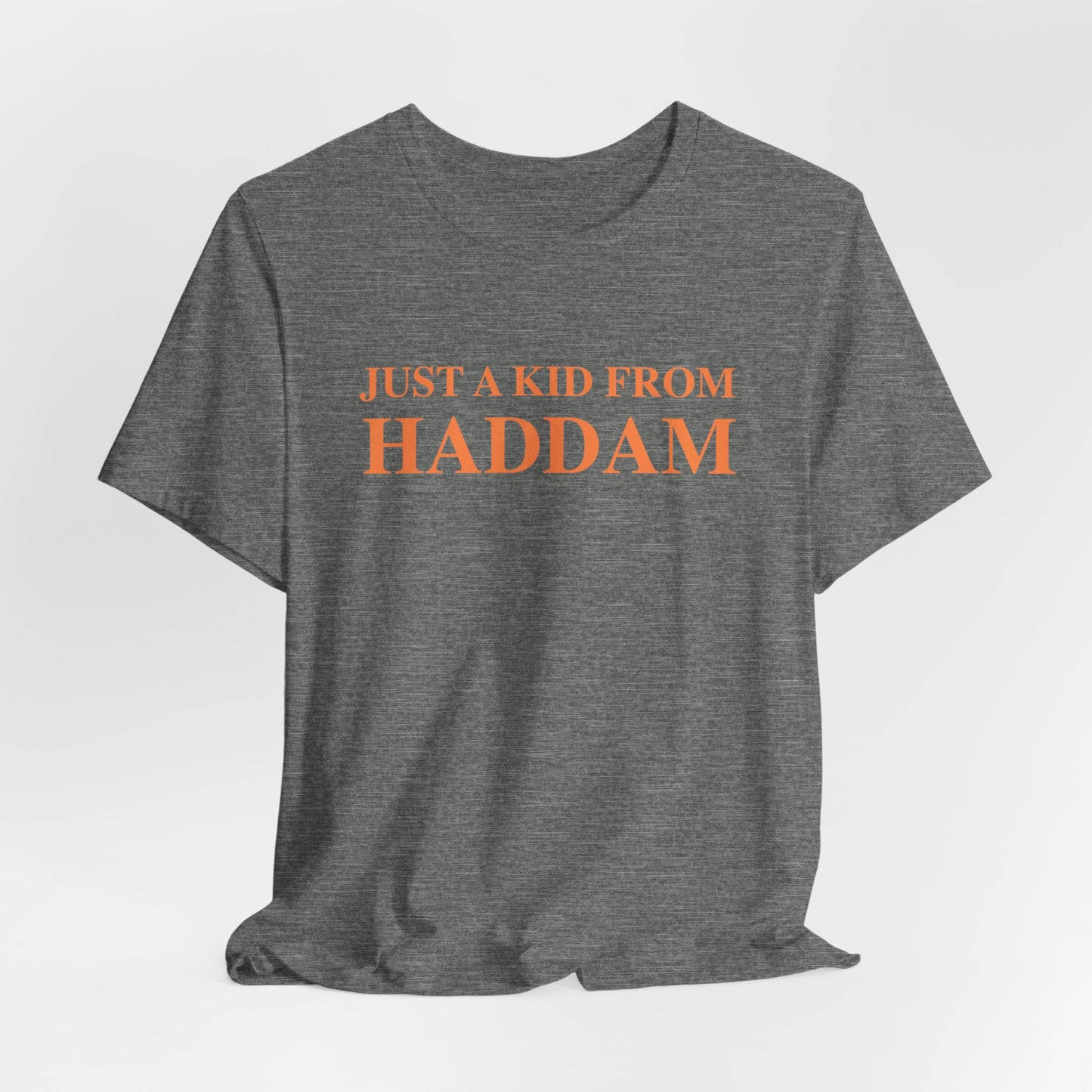 Just a kid from Haddam Unisex Jersey Short Sleeve Tee