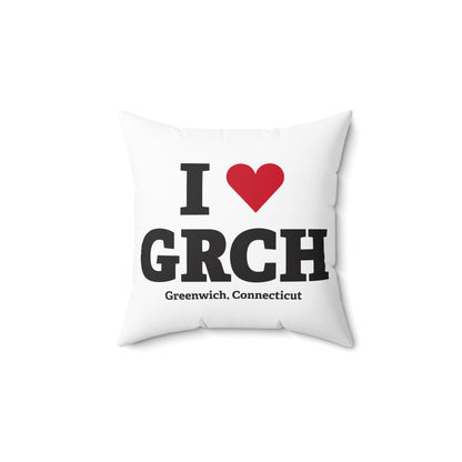 I Heart GRCH Spun Polyester Square Pillow