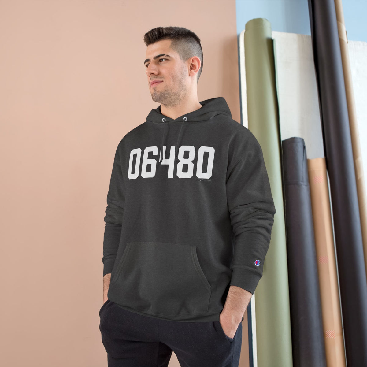 06480 Portland CT Zip Code Champion Hoodie