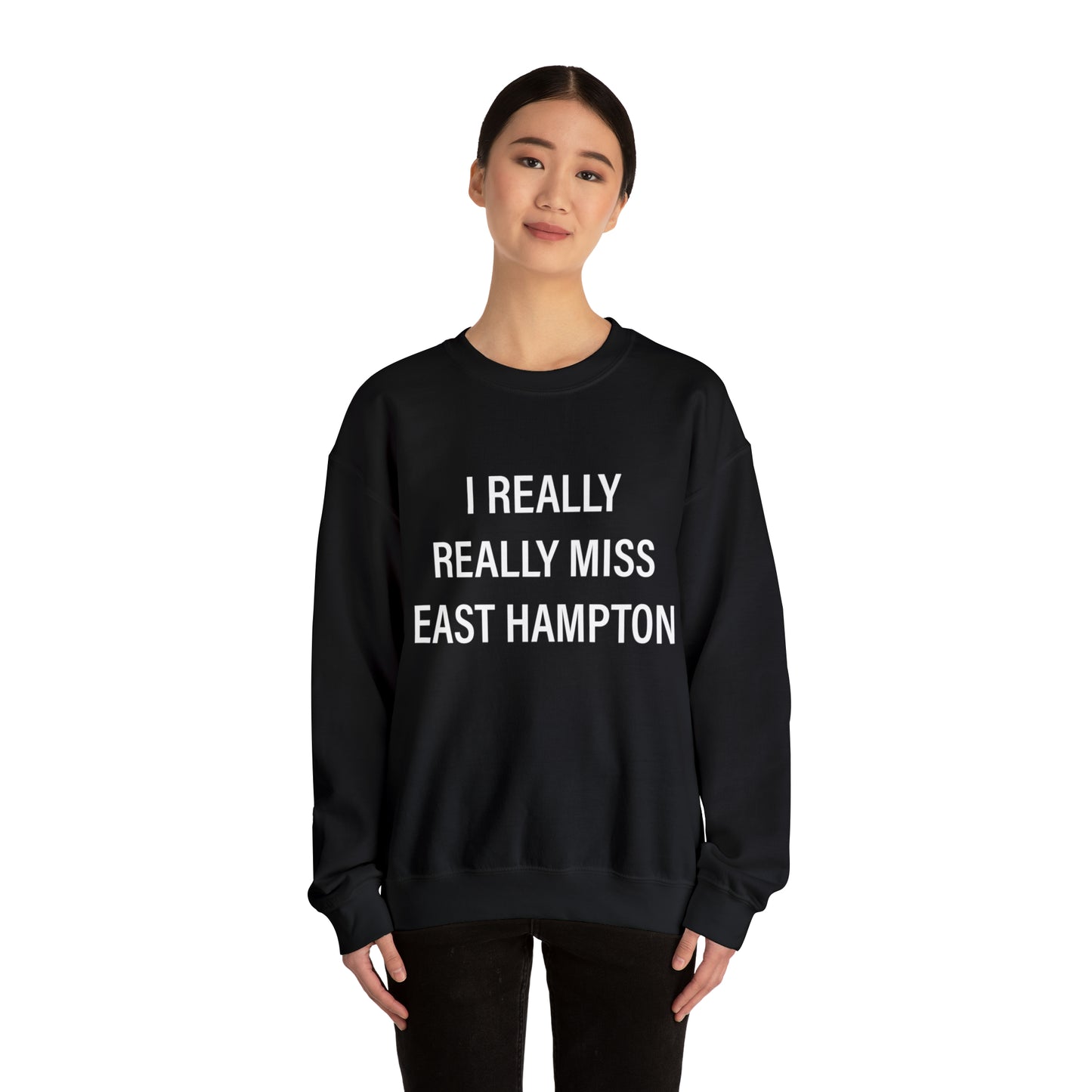 I Really Really Miss East Hampton (white) Unisex Heavy Blend™ Crewneck Sweatshirt