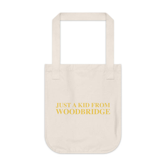 Just a kid from Woodbridge Organic Canvas Tote Bag