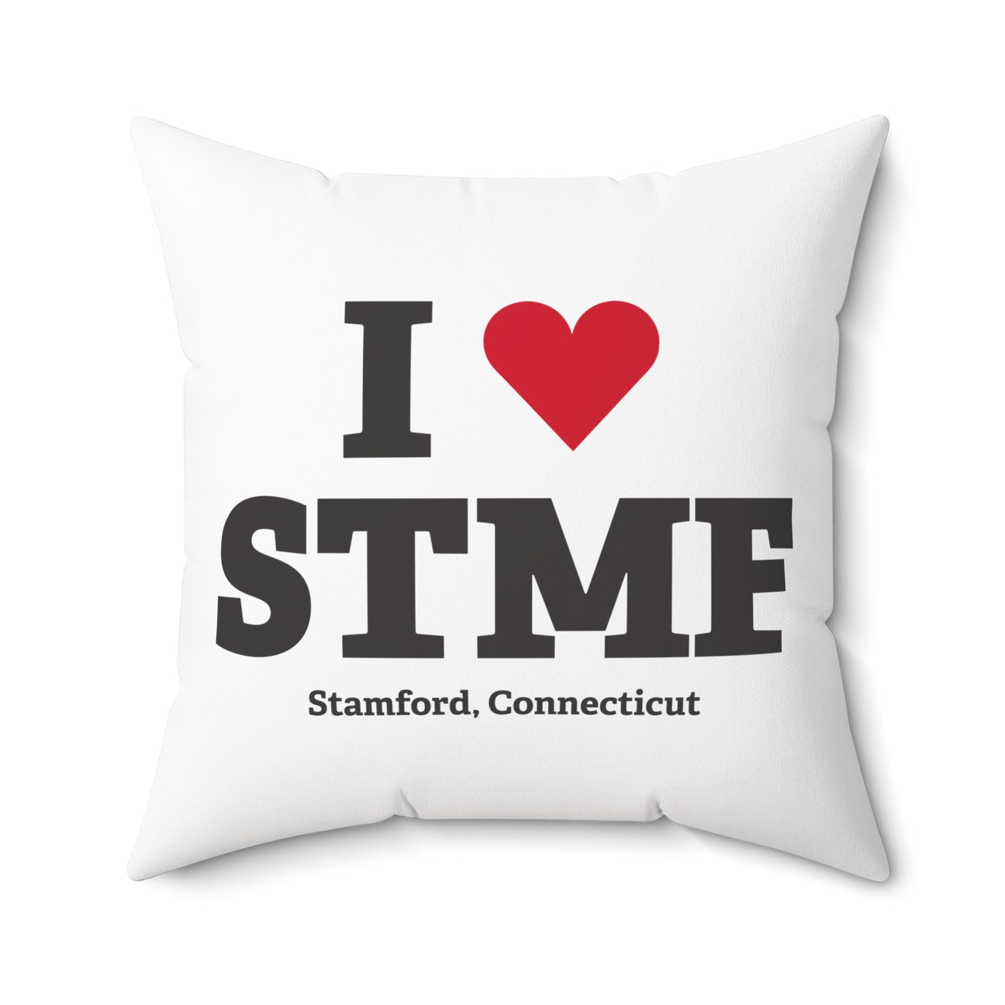 I Heart STMF  Spun Polyester Square Pillow