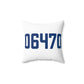 06470 Newtown Connecticut Zip Code Spun Polyester Square Pillow