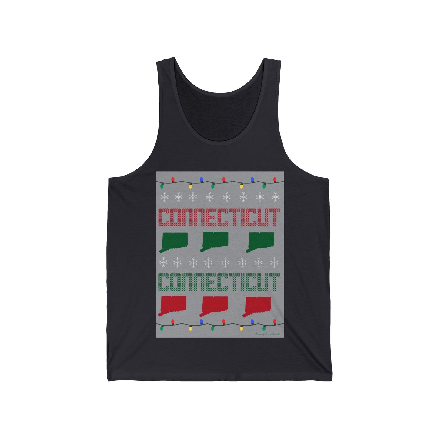 Connecticut Ugly Holiday Unisex Jersey Tank Top