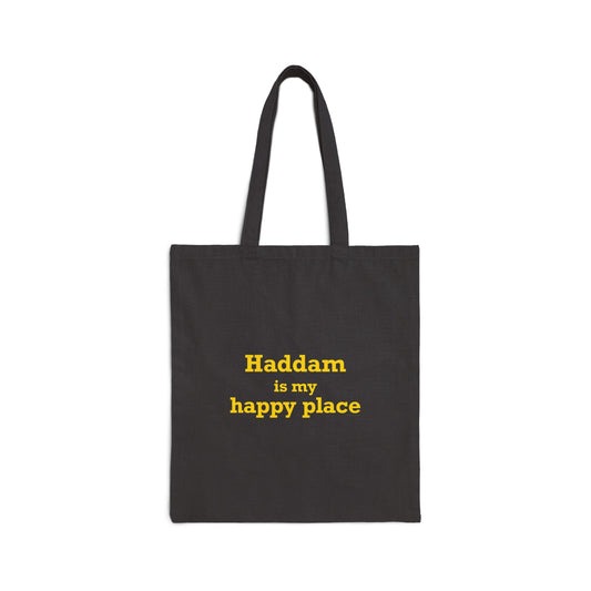 Haddam is My Happy Place Cotton Canvas Tote Bag