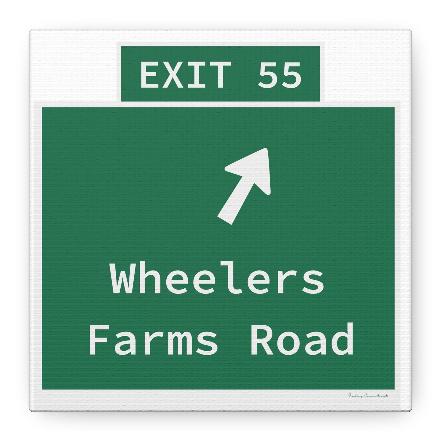 Vintage WCP Exit 55 Sign Matte Canvas, Stretched, 1.25"