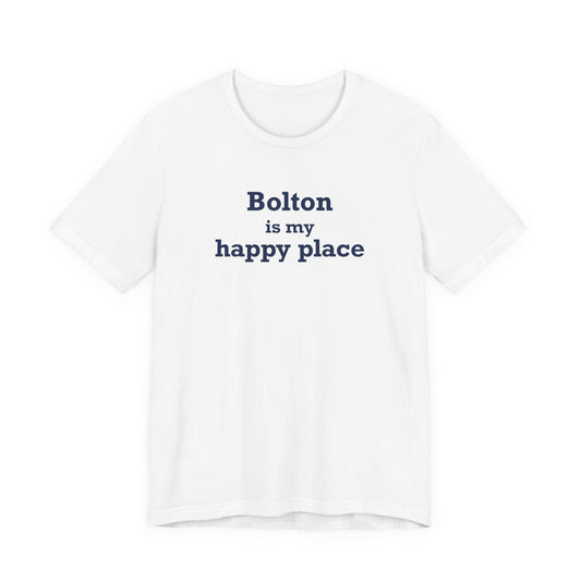 Bolton is My Happy Place Unisex Jersey Short Sleeve T-Shirt