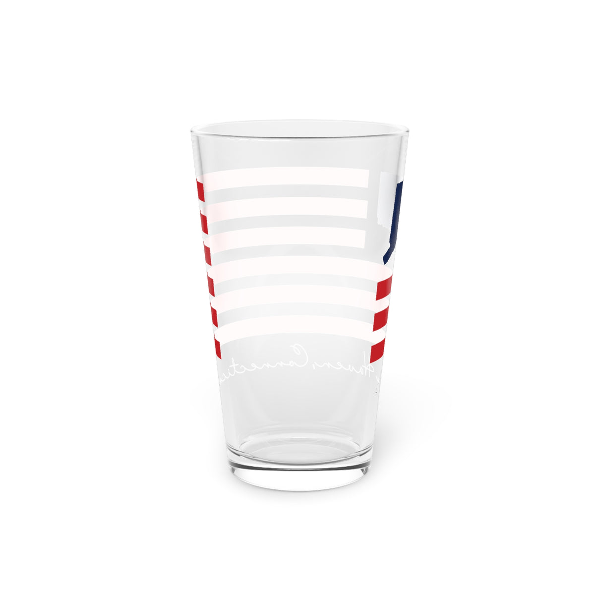 New Haven Connecticut Flag Pint Glass, 16oz