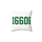 06606 Bridgeport Connecticut Zip Code Spun Polyester Square Pillow